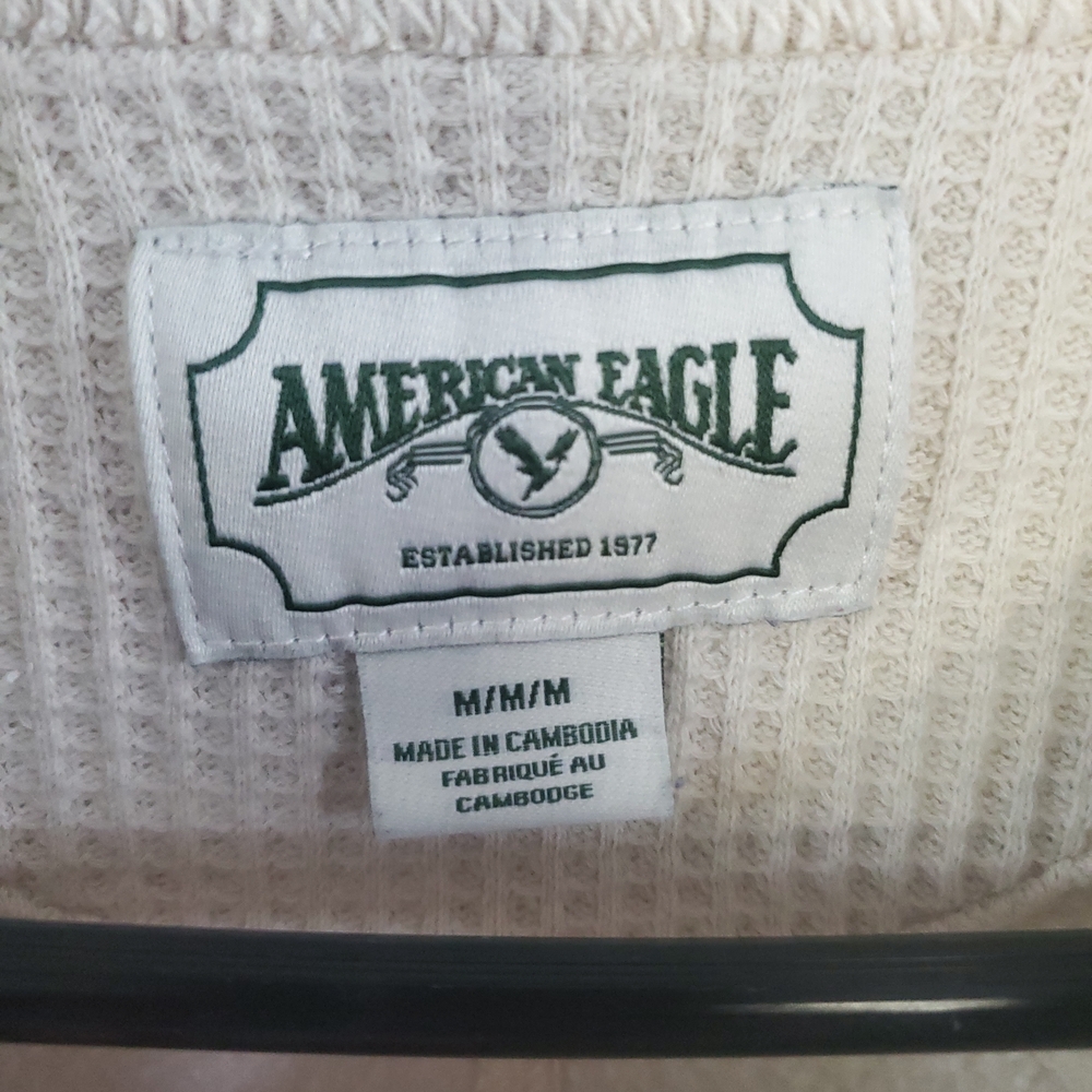 American Eagle Outfitters Oversized Beige Crewneck Sweater. Size M. #MP - Picture 5 of 7
